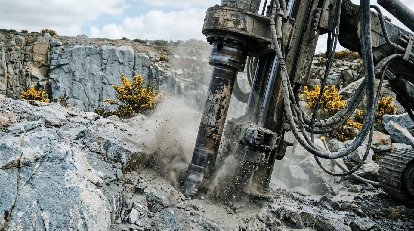 Marteau fond de trou ou rotary : quelle technique en granite
