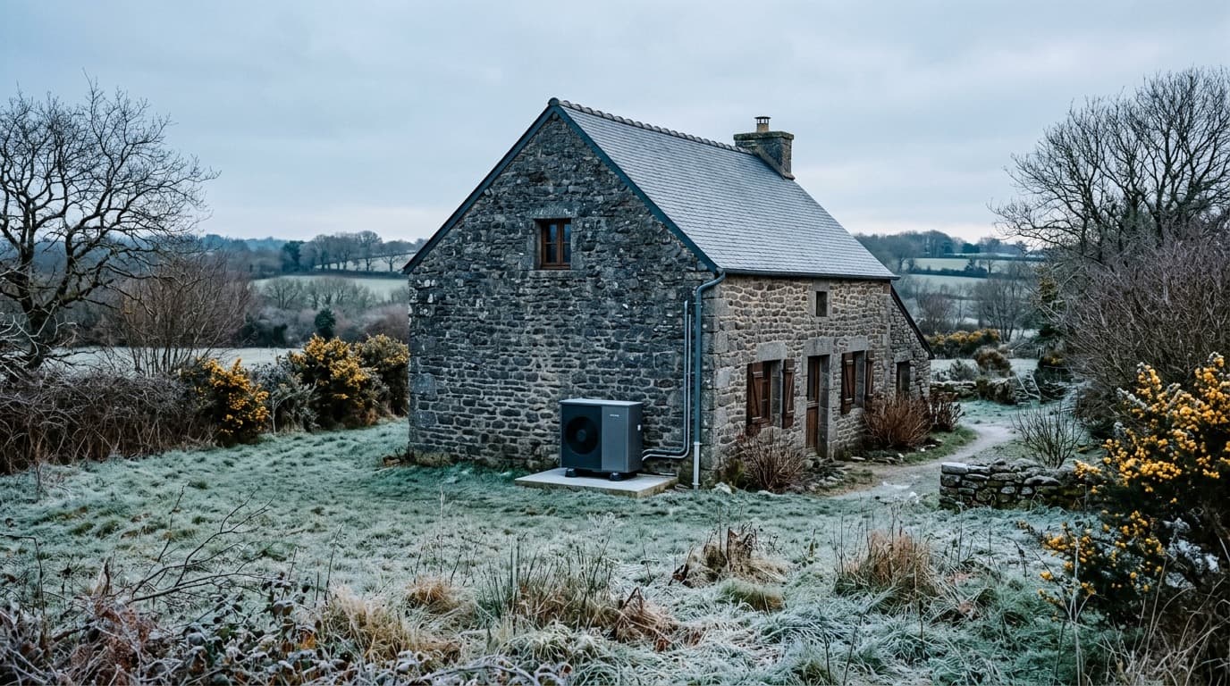 Pompe à chaleur eau/eau : comprendre le rendement en hiver breton