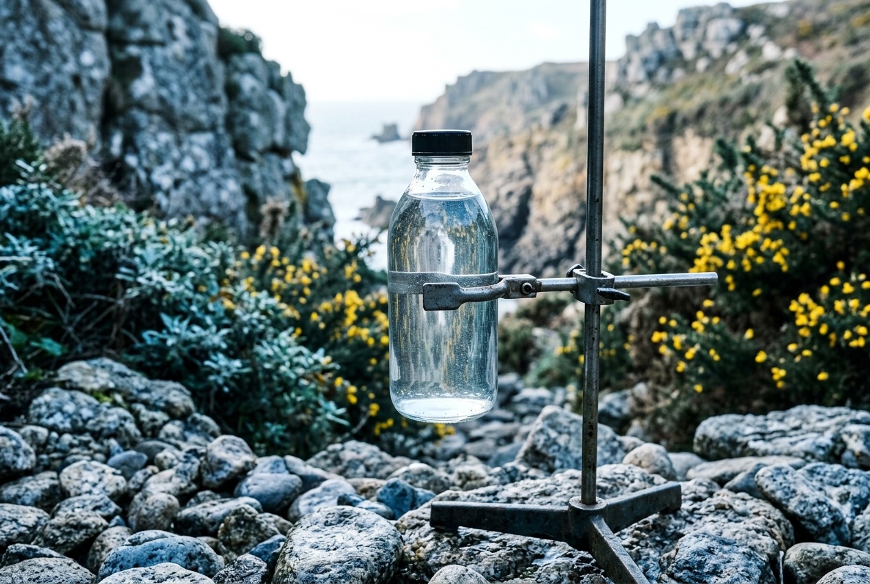 Forage d'eau et alimentation : ce qu'impose une analyse de qualité, illustration technique du sujet, sans personne ni main